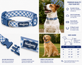 SportPet Blue Gingham Check Pet Collar