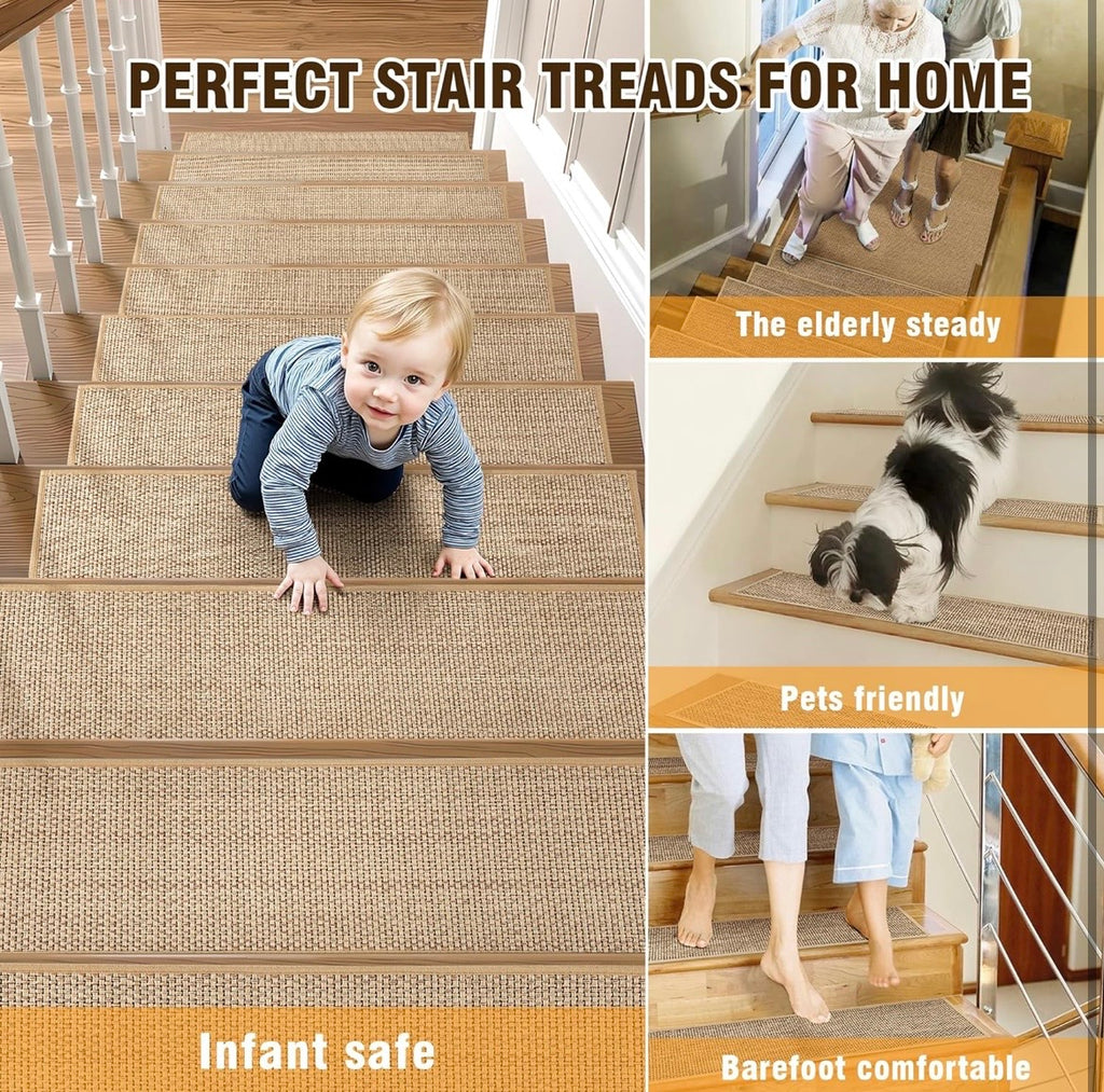 Non-Slip Chenille Stair Treads