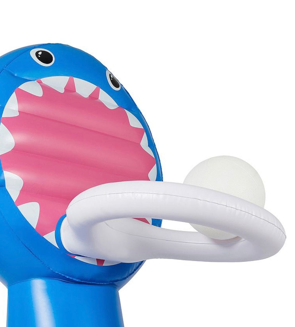 Giant Inflatable Shark Basketball Set