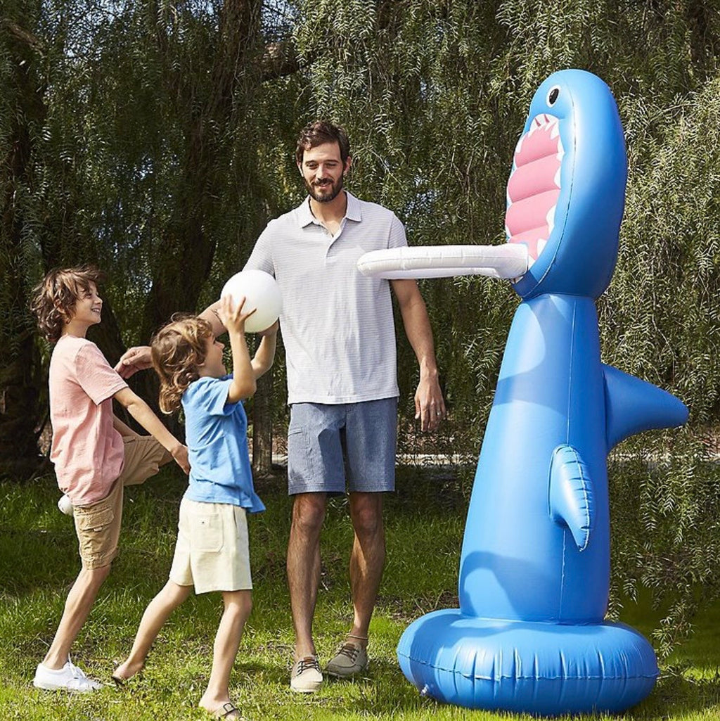 Giant Inflatable Shark Basketball Set