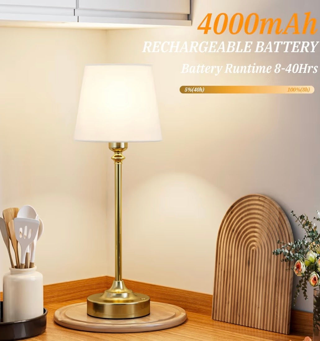 Gold Cordless Rechargeable Table Lamps
