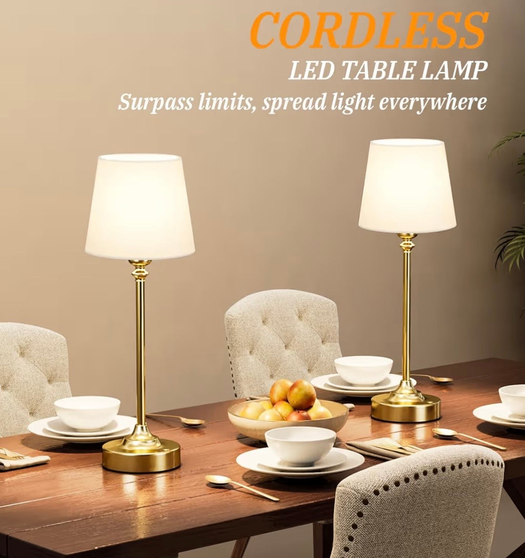 Gold Cordless Rechargeable Table Lamps