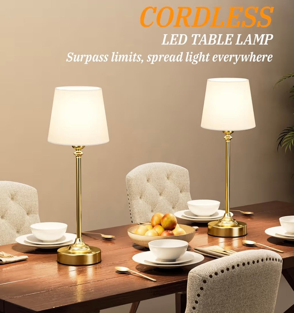 Gold Cordless Rechargeable Table Lamps