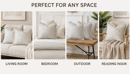 Farmhouse Fringe Pillow Covers