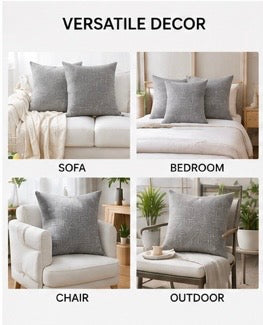 Neutral Linen Throw Pillow Covers