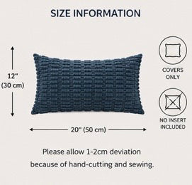 Blue Boho Lumbar Pillow Covers
