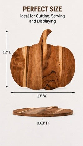 Pumpkin Shaped Wooden Cutting Board