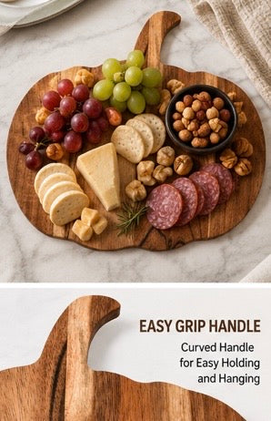 Pumpkin Shaped Wooden Cutting Board