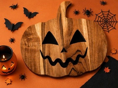 Pumpkin Shaped Wooden Cutting Board
