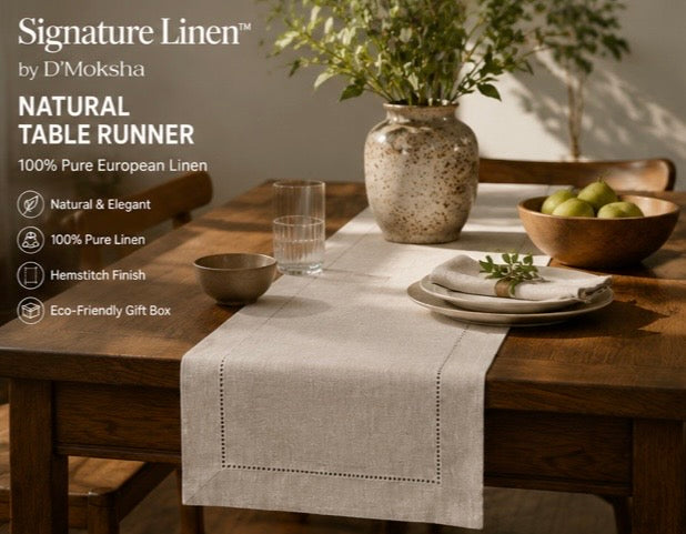Natural Linen Table Runner