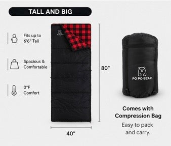 PO PO BEAR Zero Degree Sleeping Bag